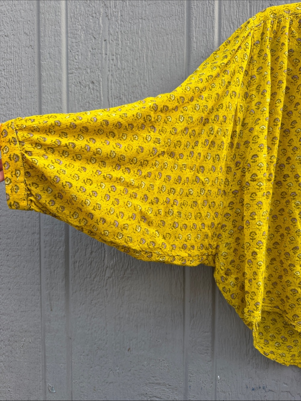 Anthropologie Pilcro Printed Batwing Floral Button-Front Blouse Size: M - Picture 6 of 9
